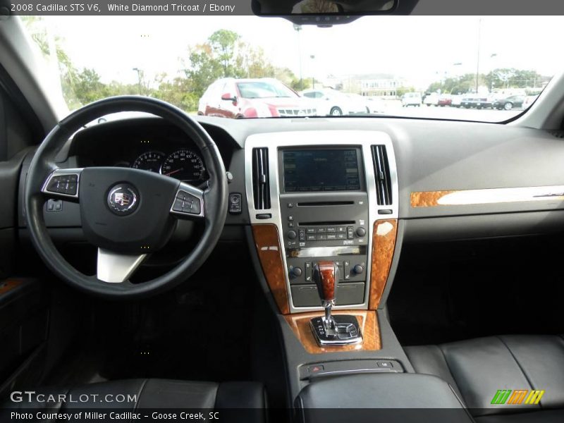 White Diamond Tricoat / Ebony 2008 Cadillac STS V6
