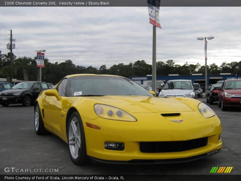 Velocity Yellow / Ebony Black 2006 Chevrolet Corvette Z06