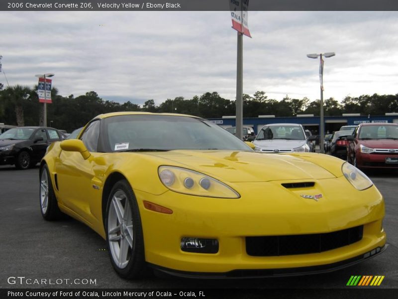 Velocity Yellow / Ebony Black 2006 Chevrolet Corvette Z06