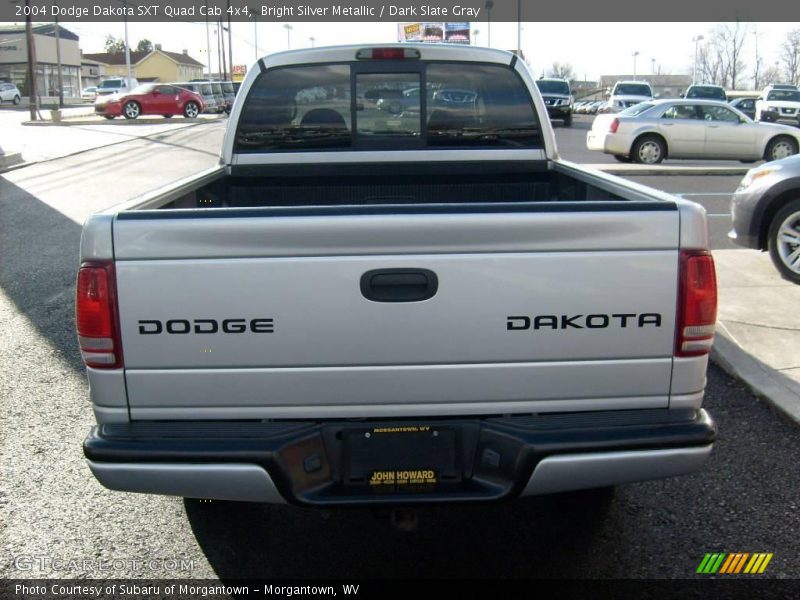 Bright Silver Metallic / Dark Slate Gray 2004 Dodge Dakota SXT Quad Cab 4x4