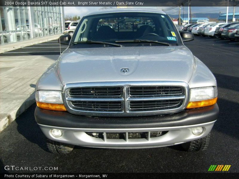 Bright Silver Metallic / Dark Slate Gray 2004 Dodge Dakota SXT Quad Cab 4x4