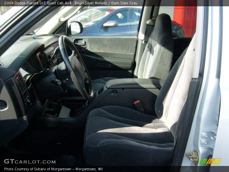Bright Silver Metallic / Dark Slate Gray 2004 Dodge Dakota SXT Quad Cab 4x4