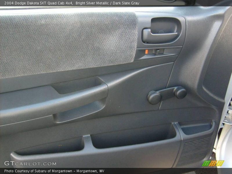 Bright Silver Metallic / Dark Slate Gray 2004 Dodge Dakota SXT Quad Cab 4x4