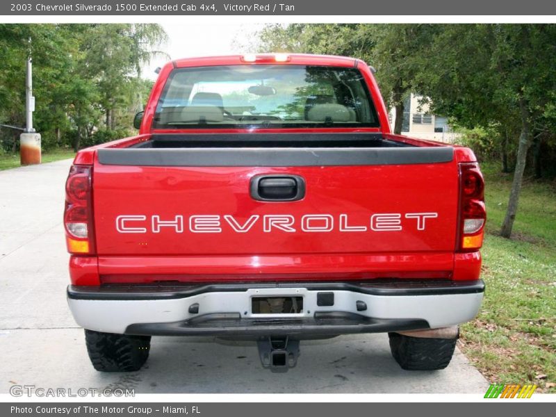 Victory Red / Tan 2003 Chevrolet Silverado 1500 Extended Cab 4x4