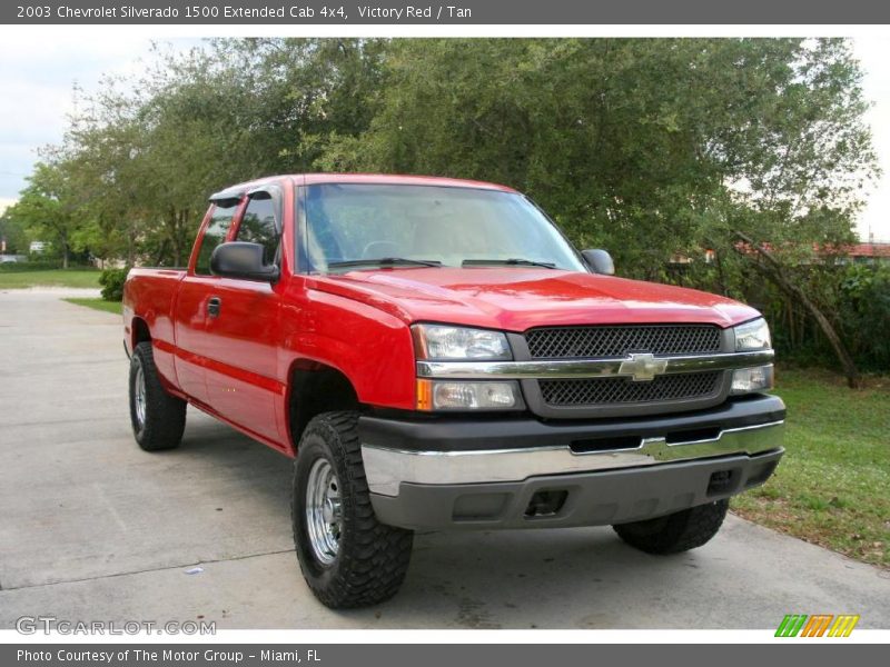 Victory Red / Tan 2003 Chevrolet Silverado 1500 Extended Cab 4x4