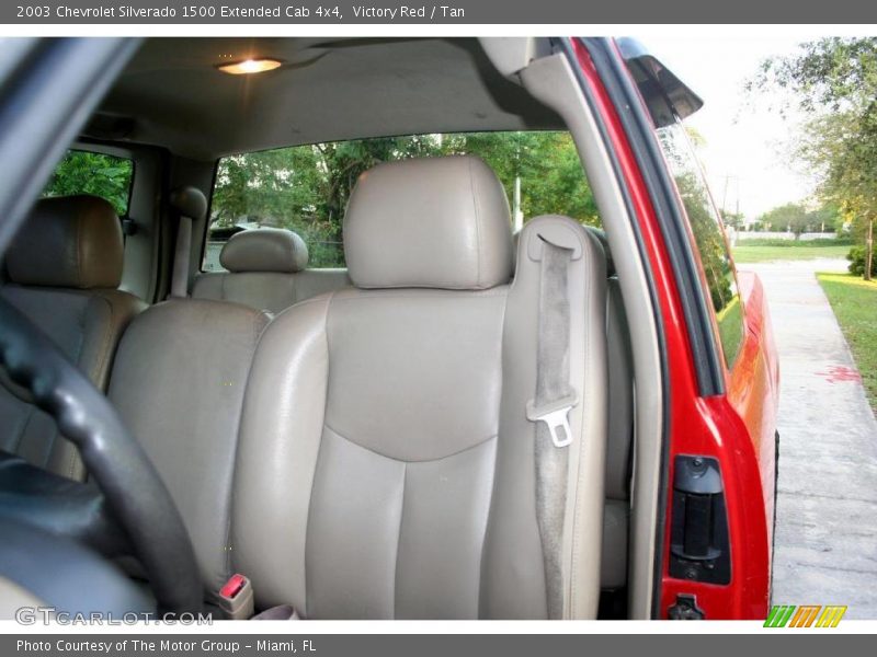 Victory Red / Tan 2003 Chevrolet Silverado 1500 Extended Cab 4x4