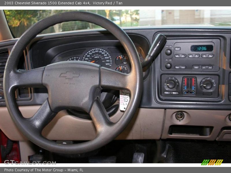 Victory Red / Tan 2003 Chevrolet Silverado 1500 Extended Cab 4x4