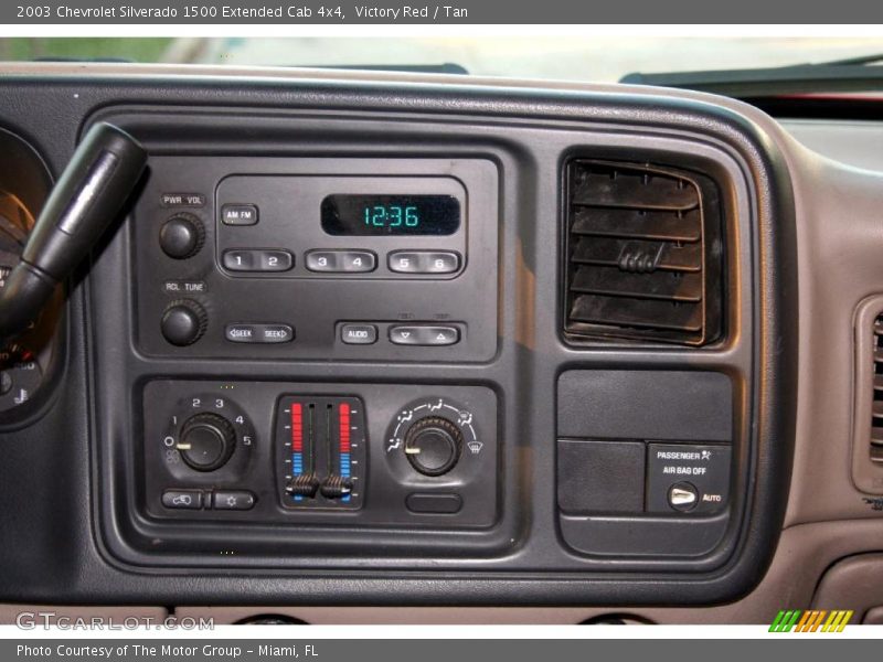 Victory Red / Tan 2003 Chevrolet Silverado 1500 Extended Cab 4x4