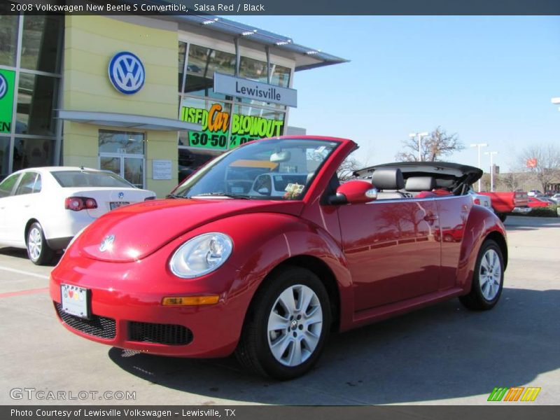 Salsa Red / Black 2008 Volkswagen New Beetle S Convertible