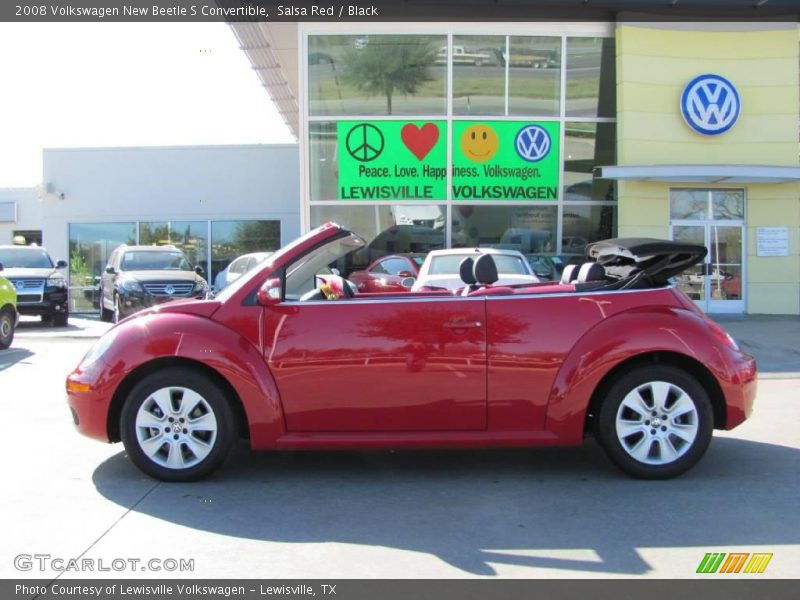 Salsa Red / Black 2008 Volkswagen New Beetle S Convertible