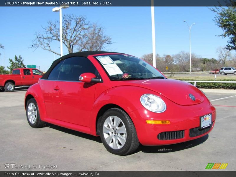 Salsa Red / Black 2008 Volkswagen New Beetle S Convertible