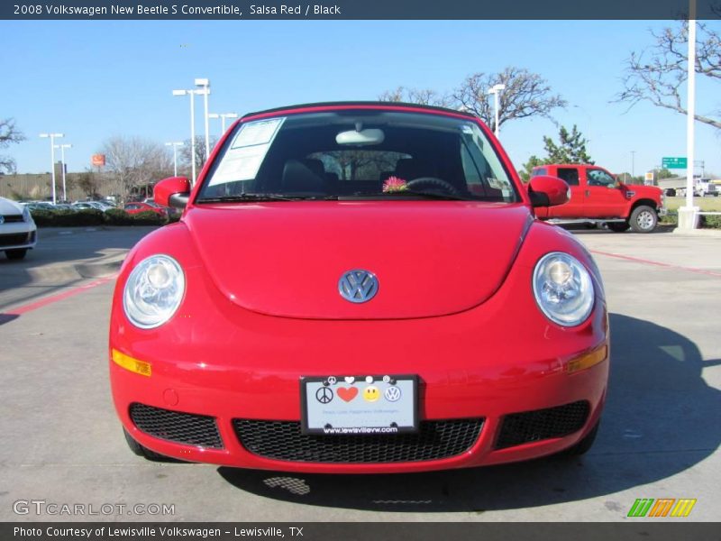 Salsa Red / Black 2008 Volkswagen New Beetle S Convertible
