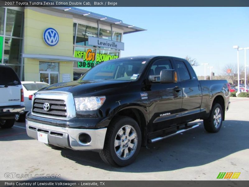 Black / Beige 2007 Toyota Tundra Texas Edition Double Cab