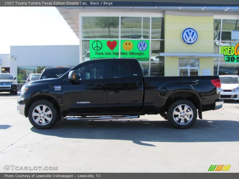 Black / Beige 2007 Toyota Tundra Texas Edition Double Cab