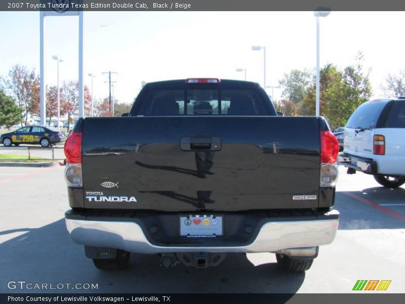 Black / Beige 2007 Toyota Tundra Texas Edition Double Cab