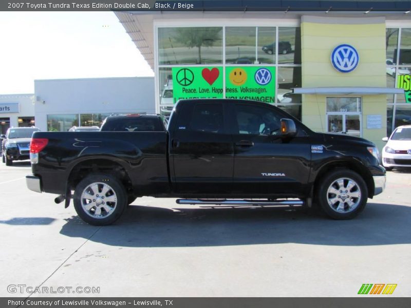 Black / Beige 2007 Toyota Tundra Texas Edition Double Cab