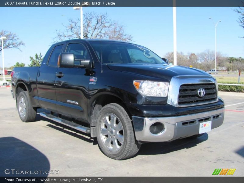 Black / Beige 2007 Toyota Tundra Texas Edition Double Cab