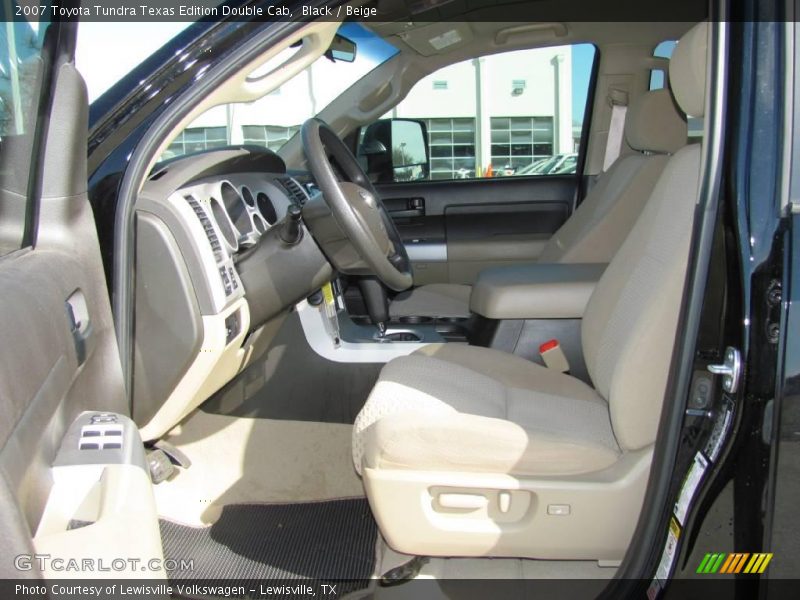 Black / Beige 2007 Toyota Tundra Texas Edition Double Cab