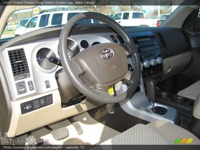 Black / Beige 2007 Toyota Tundra Texas Edition Double Cab
