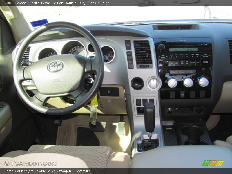 Black / Beige 2007 Toyota Tundra Texas Edition Double Cab