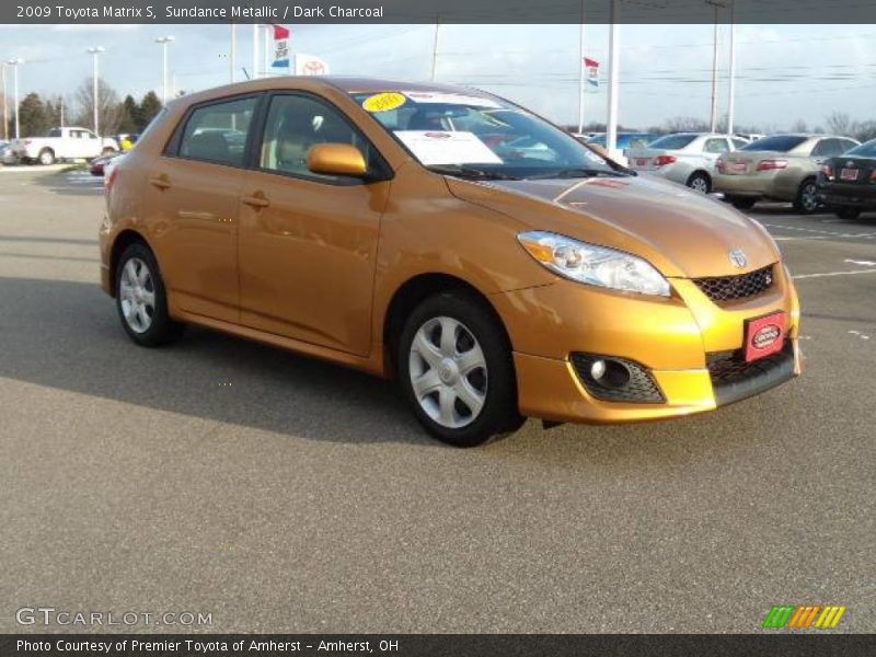 Sundance Metallic / Dark Charcoal 2009 Toyota Matrix S