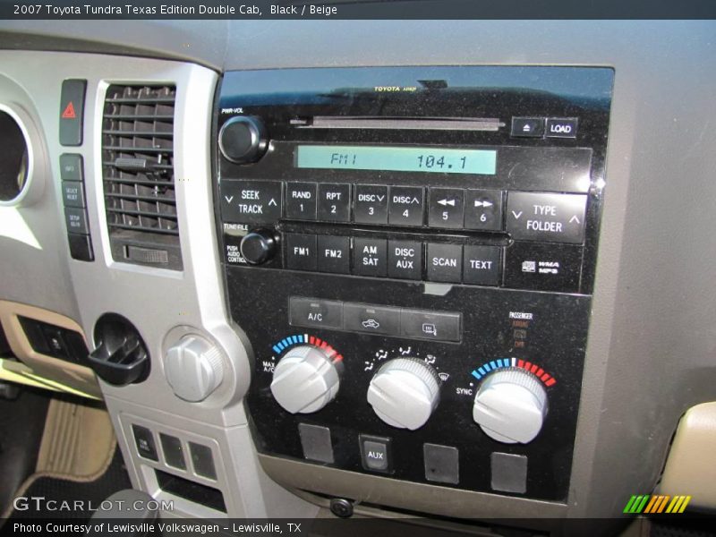 Black / Beige 2007 Toyota Tundra Texas Edition Double Cab