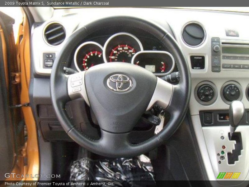 Sundance Metallic / Dark Charcoal 2009 Toyota Matrix S