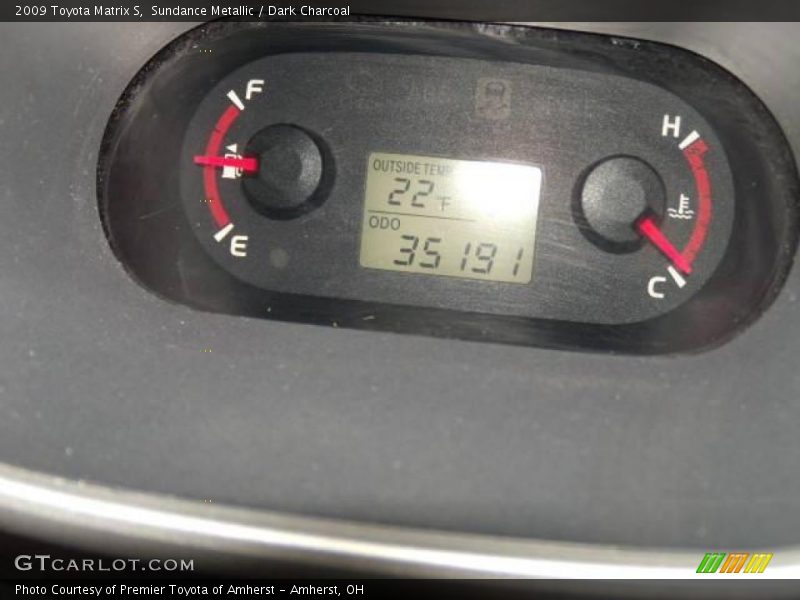 Sundance Metallic / Dark Charcoal 2009 Toyota Matrix S