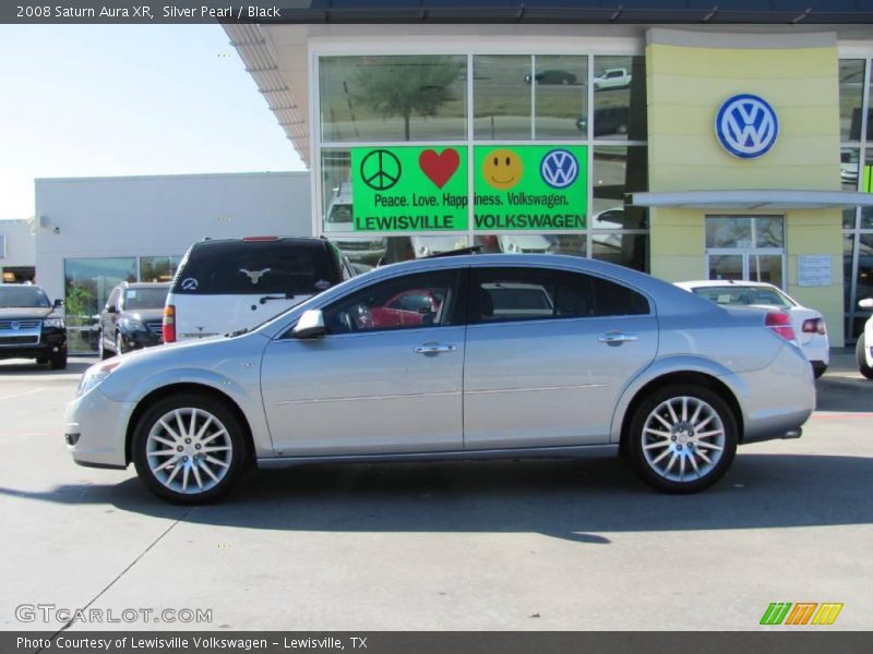 Silver Pearl / Black 2008 Saturn Aura XR