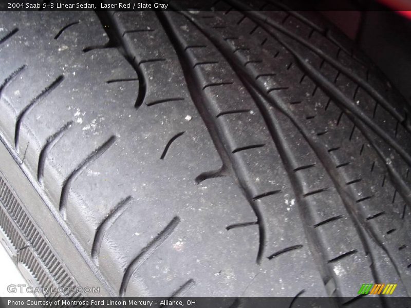 Laser Red / Slate Gray 2004 Saab 9-3 Linear Sedan