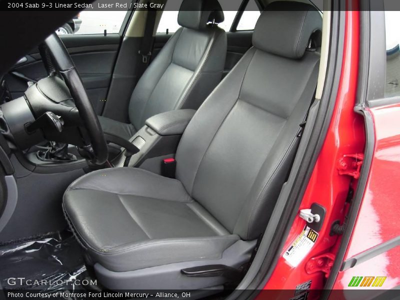 Laser Red / Slate Gray 2004 Saab 9-3 Linear Sedan