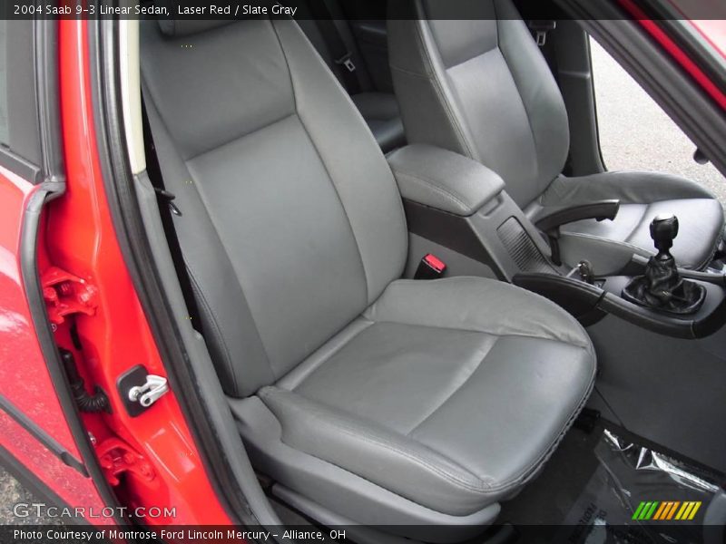 Laser Red / Slate Gray 2004 Saab 9-3 Linear Sedan