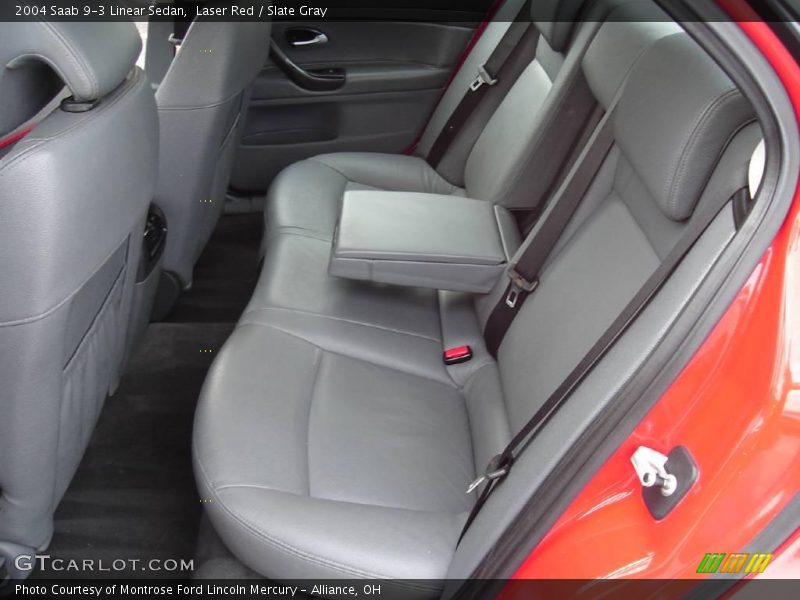 Laser Red / Slate Gray 2004 Saab 9-3 Linear Sedan