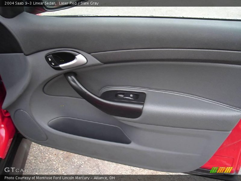 Laser Red / Slate Gray 2004 Saab 9-3 Linear Sedan
