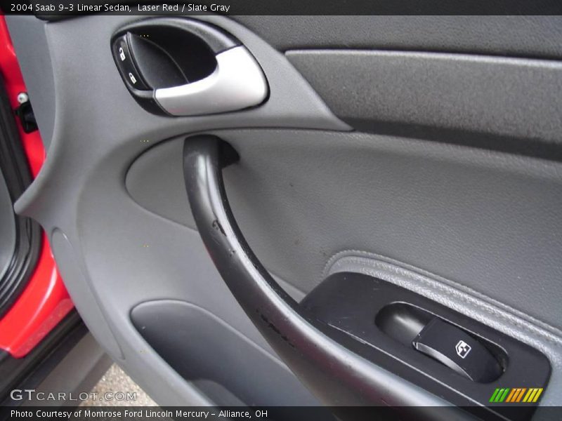 Laser Red / Slate Gray 2004 Saab 9-3 Linear Sedan