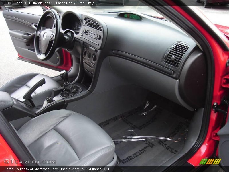 Laser Red / Slate Gray 2004 Saab 9-3 Linear Sedan