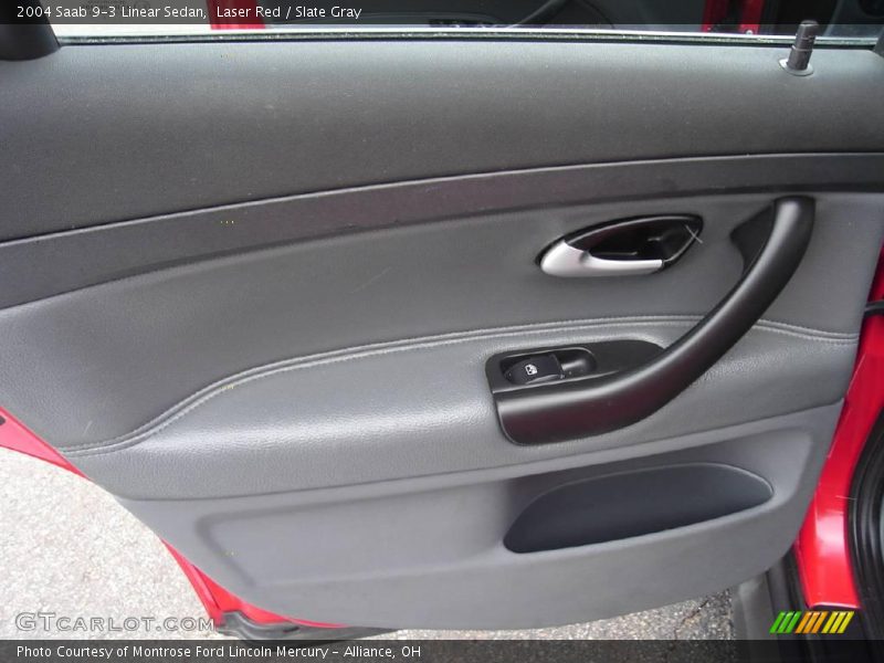 Laser Red / Slate Gray 2004 Saab 9-3 Linear Sedan