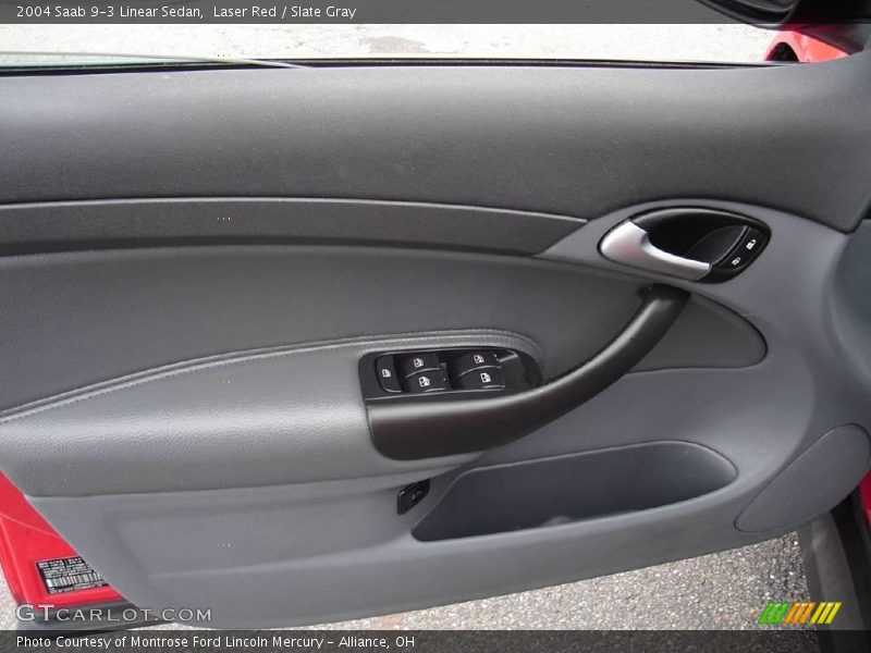 Laser Red / Slate Gray 2004 Saab 9-3 Linear Sedan
