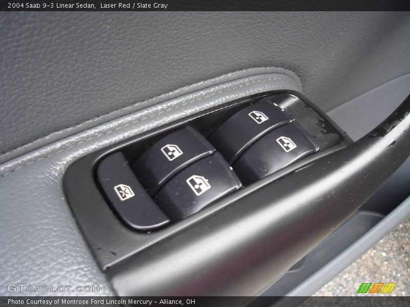 Laser Red / Slate Gray 2004 Saab 9-3 Linear Sedan