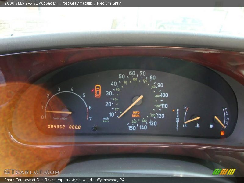 Frost Grey Metallic / Medium Grey 2000 Saab 9-5 SE V6t Sedan