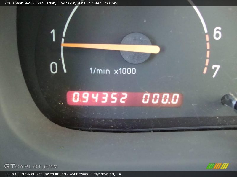 Frost Grey Metallic / Medium Grey 2000 Saab 9-5 SE V6t Sedan