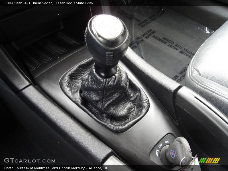 Laser Red / Slate Gray 2004 Saab 9-3 Linear Sedan