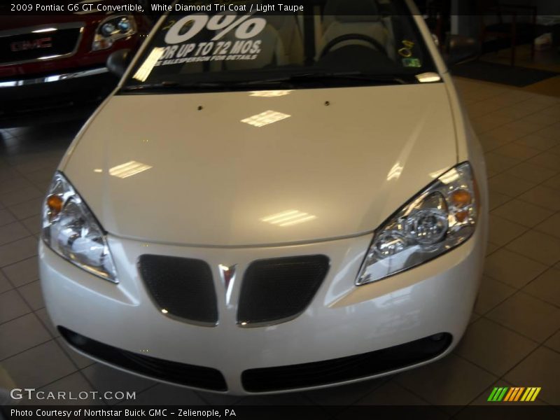 White Diamond Tri Coat / Light Taupe 2009 Pontiac G6 GT Convertible