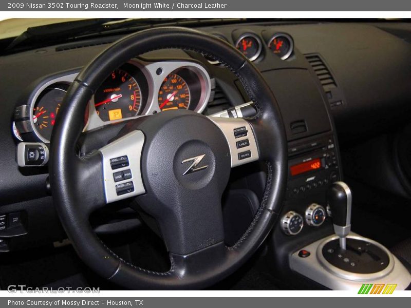 Moonlight White / Charcoal Leather 2009 Nissan 350Z Touring Roadster