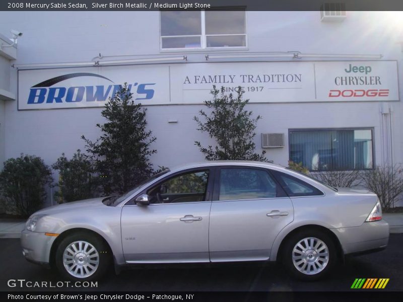 Silver Birch Metallic / Medium Light Stone 2008 Mercury Sable Sedan