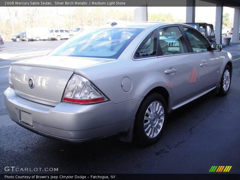 Silver Birch Metallic / Medium Light Stone 2008 Mercury Sable Sedan