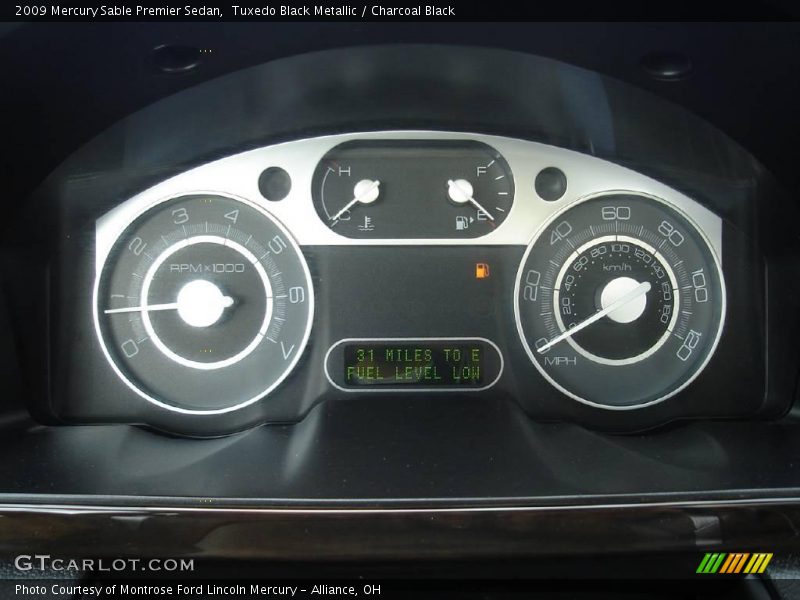 Tuxedo Black Metallic / Charcoal Black 2009 Mercury Sable Premier Sedan