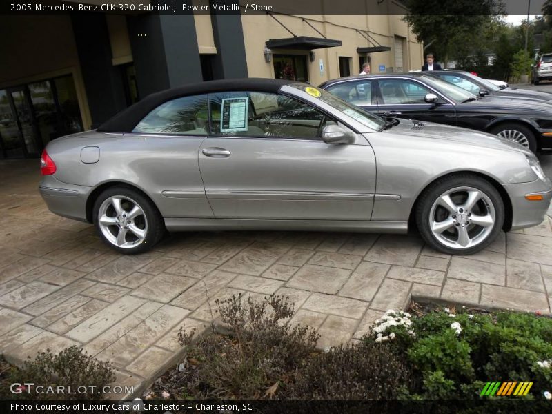 Pewter Metallic / Stone 2005 Mercedes-Benz CLK 320 Cabriolet