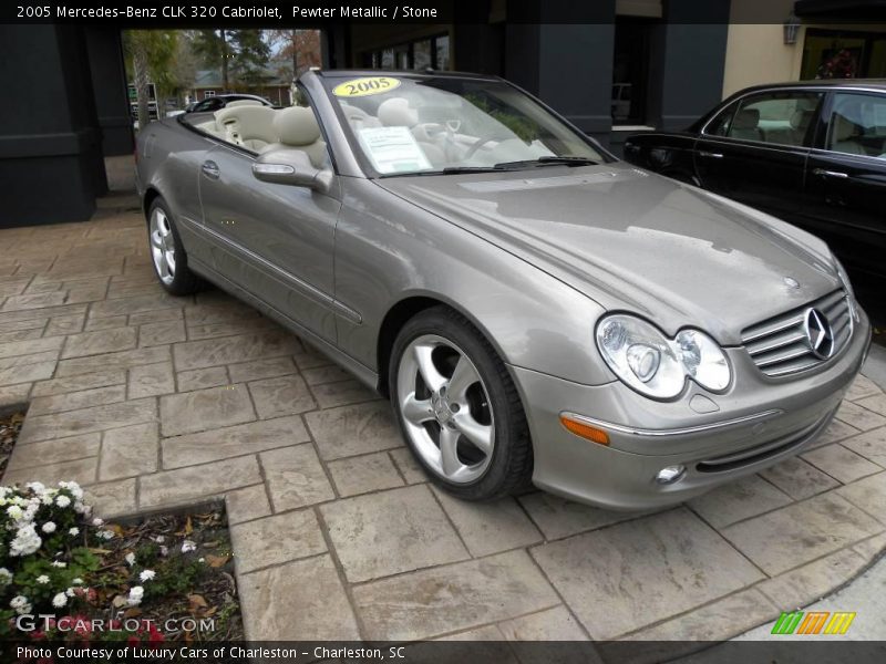 Pewter Metallic / Stone 2005 Mercedes-Benz CLK 320 Cabriolet