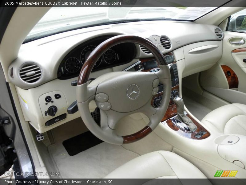 Pewter Metallic / Stone 2005 Mercedes-Benz CLK 320 Cabriolet